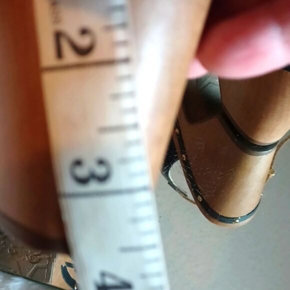 WKND Brown &Black Leather Studded Heels  38 = 7 - Picture 8 of 12